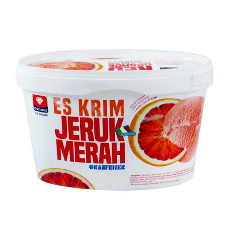 

Ice Cream DIAMOND 700ml | RED ORANGE | Jeruk Merah