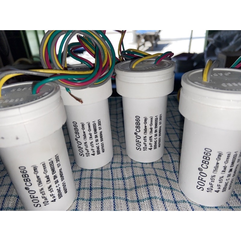 Kapasitor Mesin cuci Original SOFO CBB60 10+4Uf 500VAC untuk semua Merek Mesin cuci