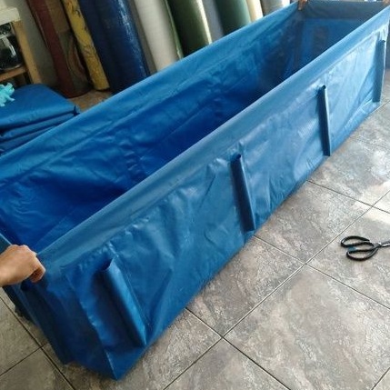kolam terpal slot pipa 2x1x1bahan semi karet orchid