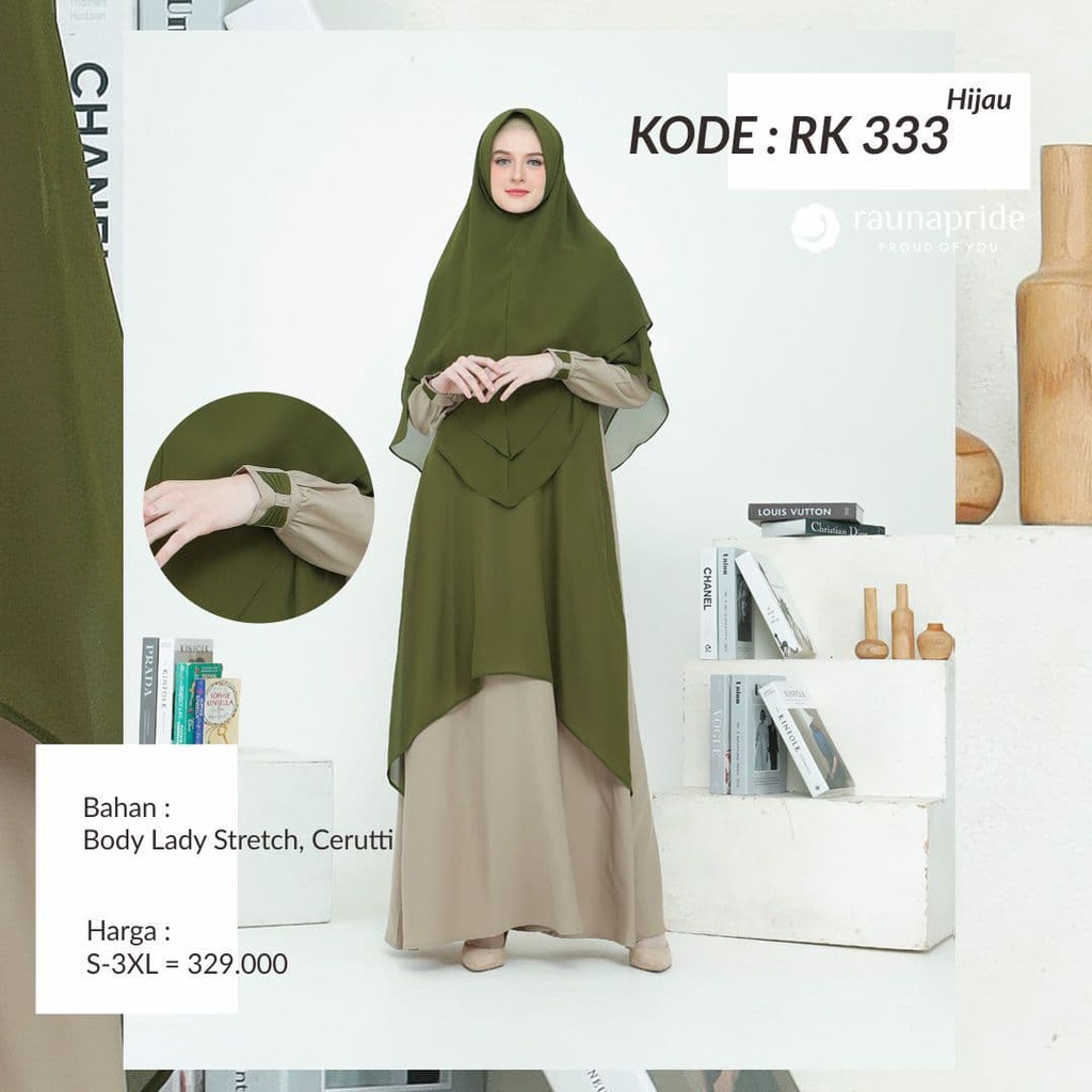 Dress Rauna Terbaru / RK - 333 / 334 / Fashion Muslim