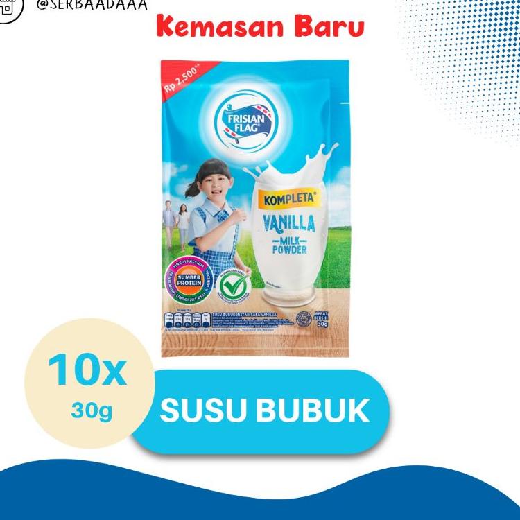 

STAR BRANDS Susu Bubuk Frisian Flag KOMPLETA Rasa Vanila sachet 10×30gr & Cokelat Sachet 10× 35gr serbuuu !