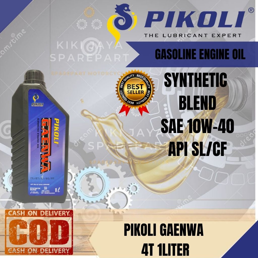 OLI MESIN FIKOLI PIKOLI 1L GAENWA SYNTHETIC 4TAX 1L - 1000ML 4T 10W - 40