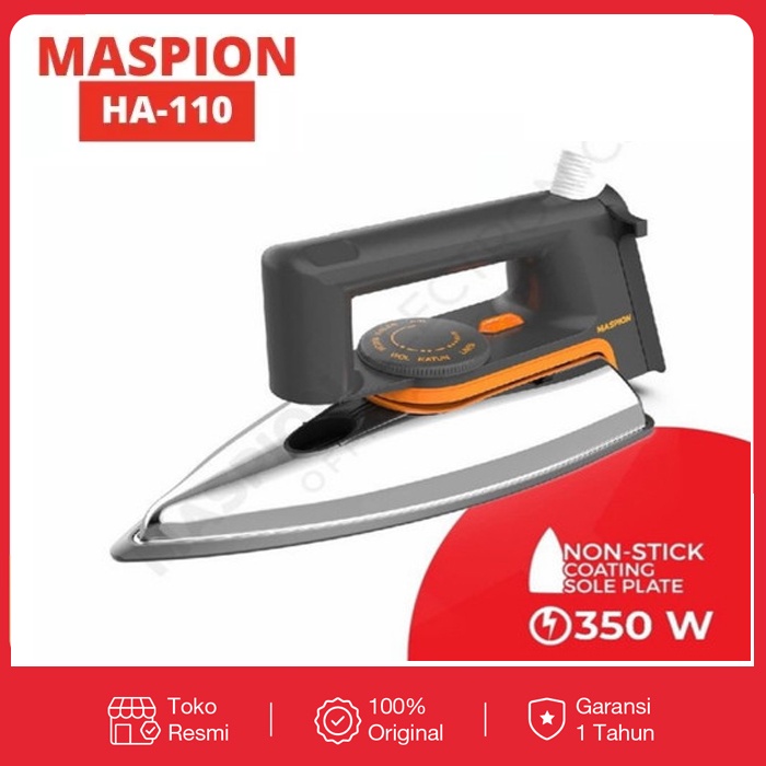 Setrika Maspion HA-110  setrika maspion / setrika maspion ori / setrikaan / gosokan / setrika listri