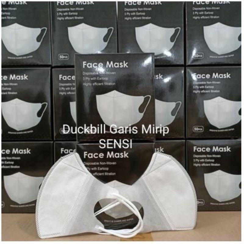 Jual MASKER DUCKBIL PUTIH (1 Box Isi 50pcs) | Shopee Indonesia