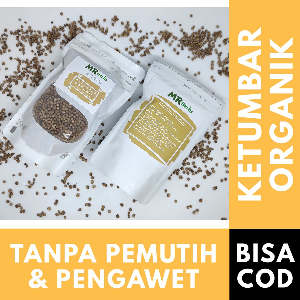 

Jsr Ketumbar Organik Utuh Isi 150gr Mr Herbs Tanpa Pemutih Dan Pengawet / Ketumbar Hitam / Ketumbar