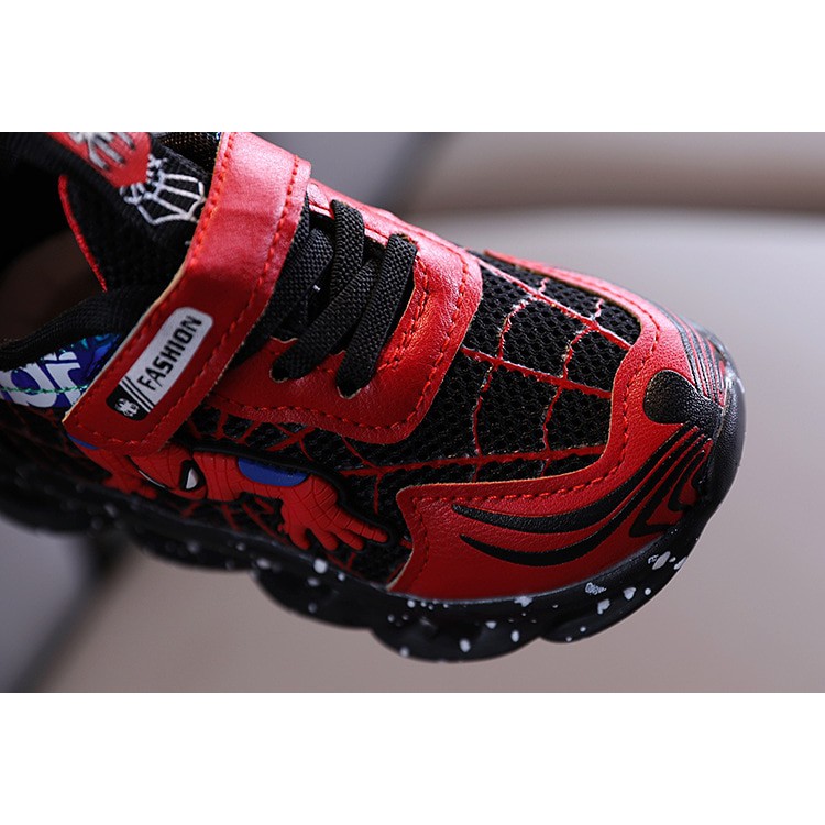 Sepatu Sneakers LED Keren Anak-anak Model NEW Spiderman / VENOM Terbaru Import