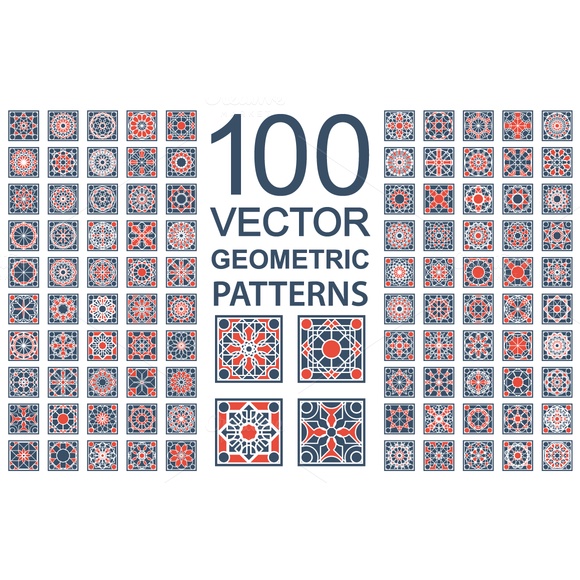 100 Vector Ornamental Patterns