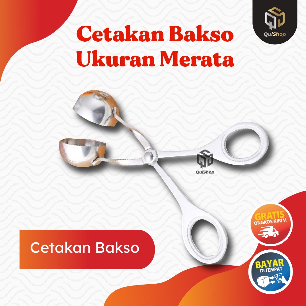 Cetakan Baso Alat Pembuat Bakso Stainless Steel Meatball Maker Scoop Peralatan Dapur Termurah Berkualitas