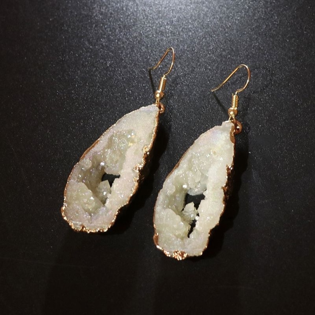 Hu Hu Hu Hu Hu Alat Bantu Pasang Kacamata♡ Anting Kait Gantung Asimetris Desain Hollow Hias Batu Untuk Wanita