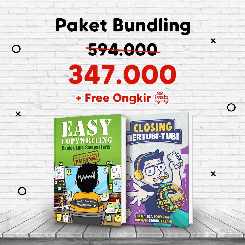 PAKET 2 BUKU, ORIGINAL  EASY COPYWRITING DEWA EKA PRAYOGA