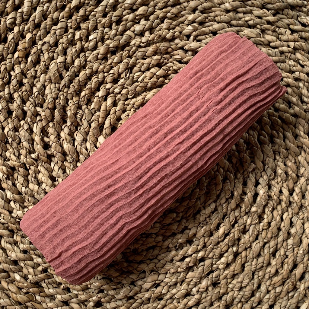 BERGO PLISKET LIDI PREMIUM Jilbab Instan tali Non tali Bahan Ceruty Jahit tepi-TEAROSE non tali