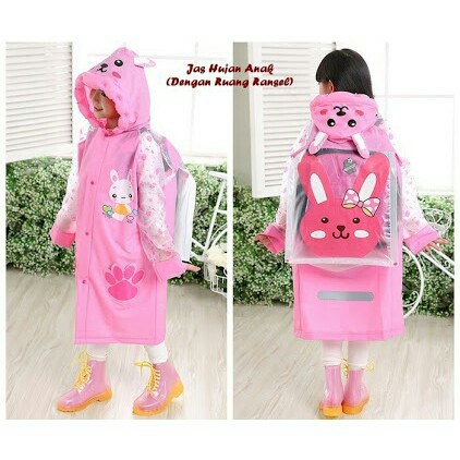 JAS HUJAN ANAK PEREMPUAN MANTEL HUJAN MOTOR ANAK COWOK RAINCOAT KIDS KOREA  IMPORT A9