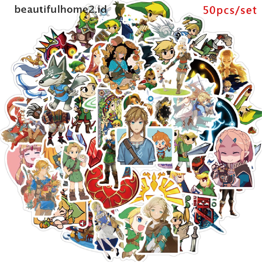 (Beautifulhome2) Buku Literatur Bahasa MandarinId 50pcs Stiker Graffiti The Legend Of Zelda Anti Air