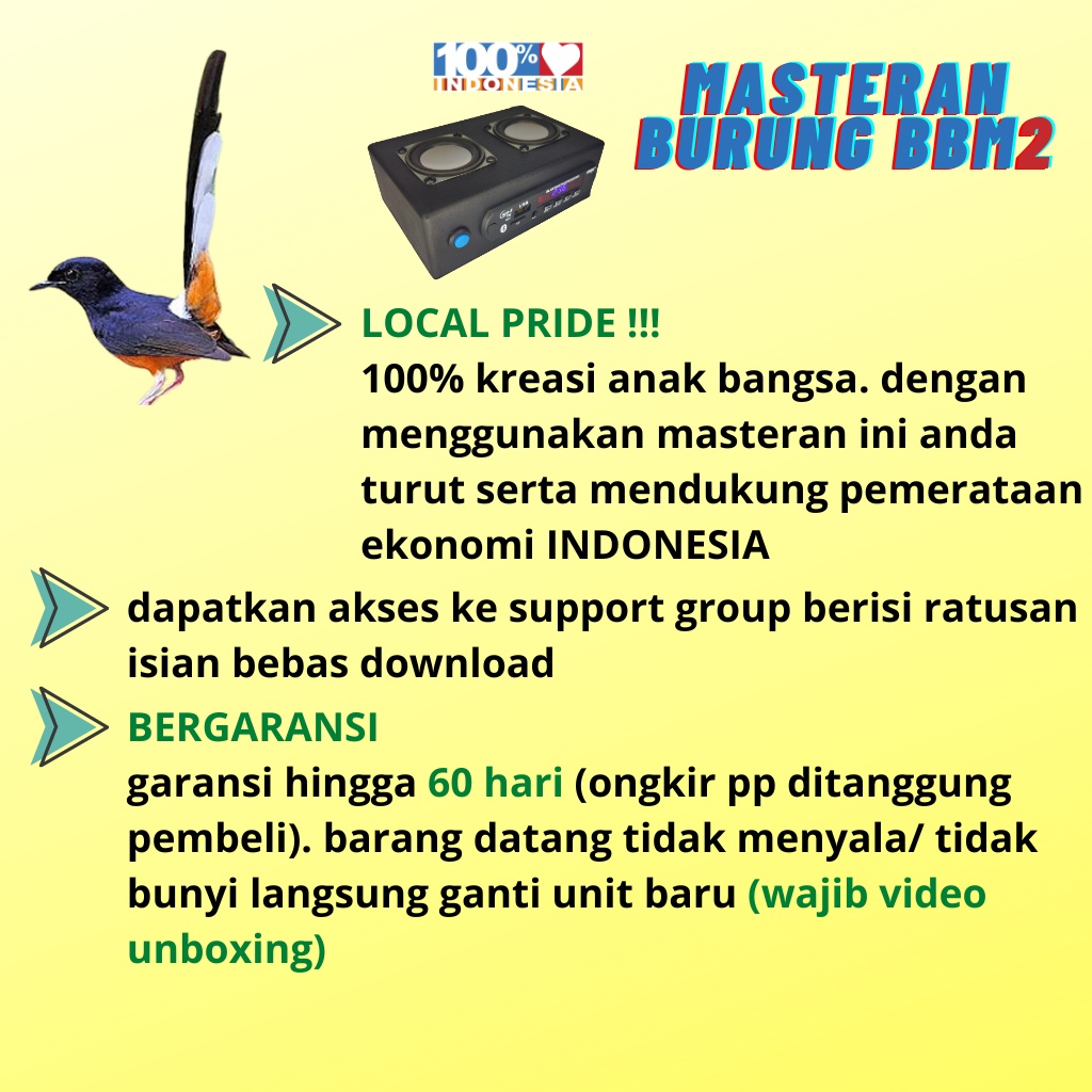 BBM2 MASTERAN PEMASTERAN BURUNG DIGITAL MP3 MASTER BIRD SONIC SONO