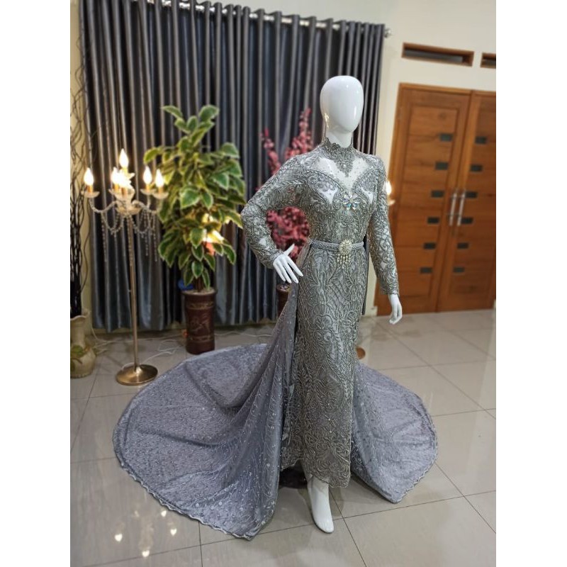 GAUN PENGANTIN SPAN MERMAID AKAD KEBAYA KONVEKSI PENJAHIT FULL PAYET PENGRAJIN JAHIT BAJU KEBAYA