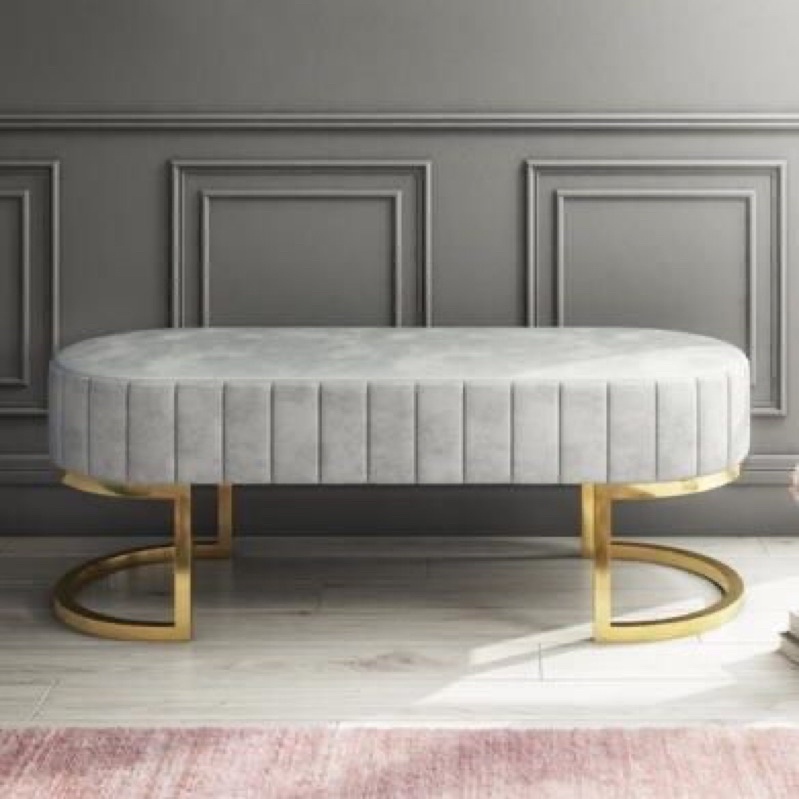 SOFA BENCH KAKI BESI GOLD