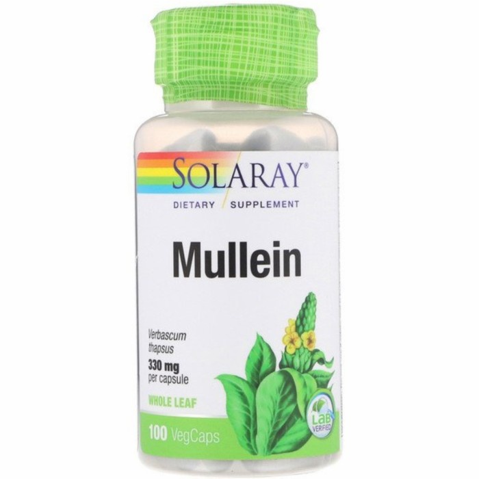 Solaray Mullein 330 mg 100 VegCaps