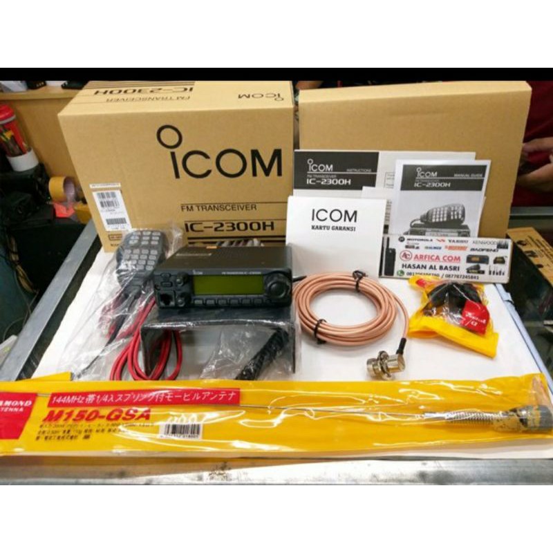 JUAL RADIO ICOM IC 2300H PAKET FULL SET ANTENA MOBIL GARANSI ICOM 2300H