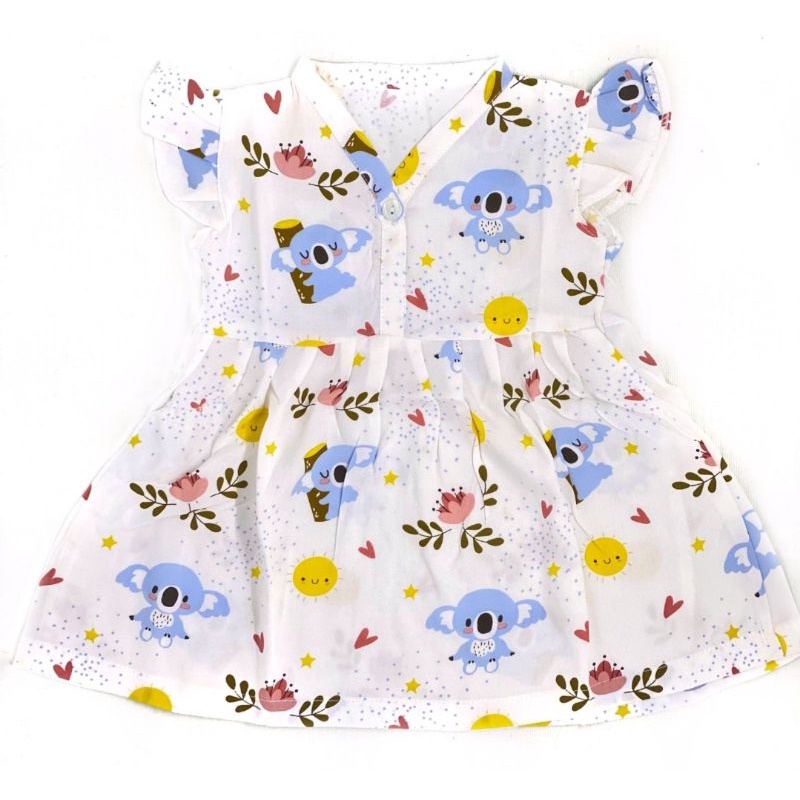Dress Rayon Anak Bayi Perempuan / Dress Rayon Bayi / Daster Bayi / Daster Anak Perempuan / Dress Anak Termurah / Dress Bayi Termurah / Baju Bayi Terlaris / Baju Anak Terlaris / Pakaian Anak Murah / Pakaian Bayi Murah-Koala 🐨
