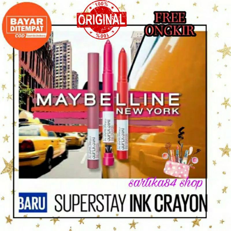MAYBELLINE SUPERSTAY INK Lip CRAYON LIPSTICK LIPSTIK MATTE