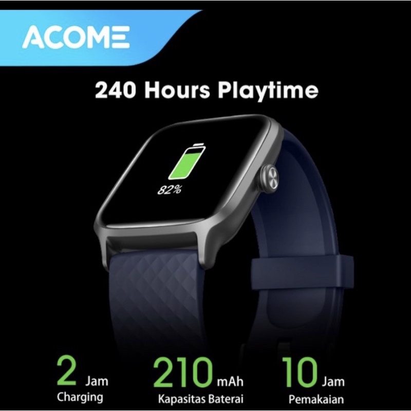 ACOME IOT Sport Smart Watch Tahan Air Bluetooth Monitor Kesehatan Garansi Resmi 1 thn Watch S1 Original