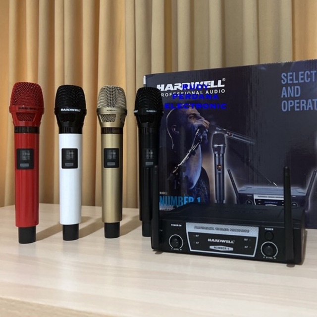 MICROPHONE WIRELESS MIC TANPA KABEL DYNAMIC HARDWELL NUMBER-1 - 100M