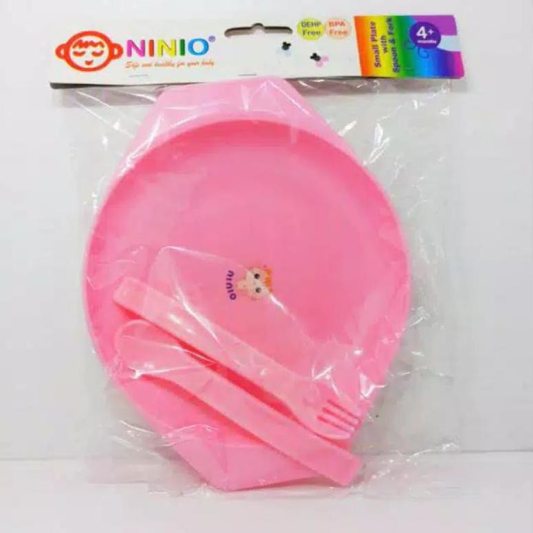 homimart I NINIO Piring Sendok Garpu F330 / Set Makan Bayi