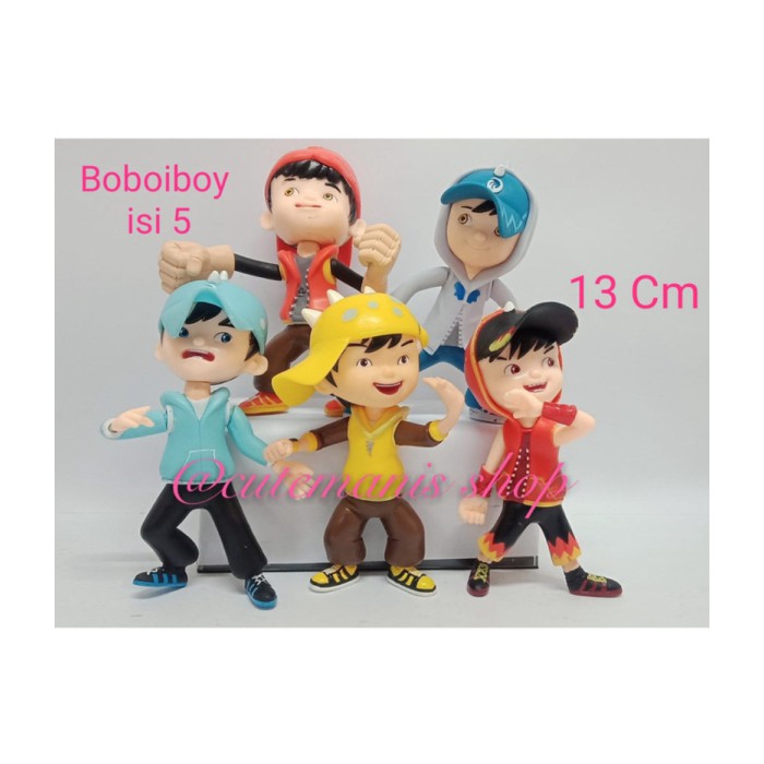 Mainan Action Figure Boboiboy  Topper Kue Cake Boboiboy set isi 5 murah Berkualitas