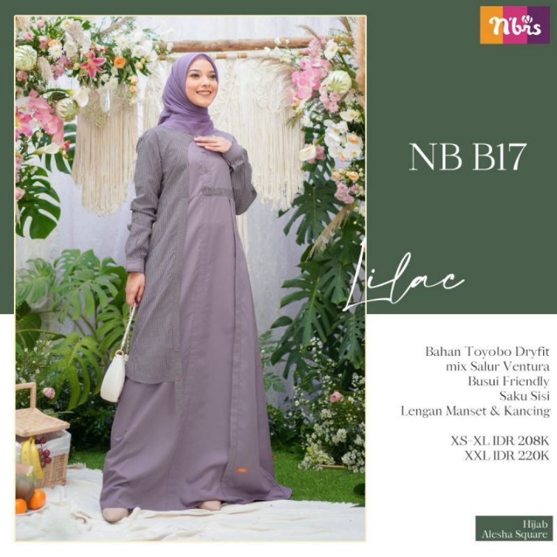 Gamis Nibras Nb B17 Syari Terbaru 2022 Shopee Indonesia