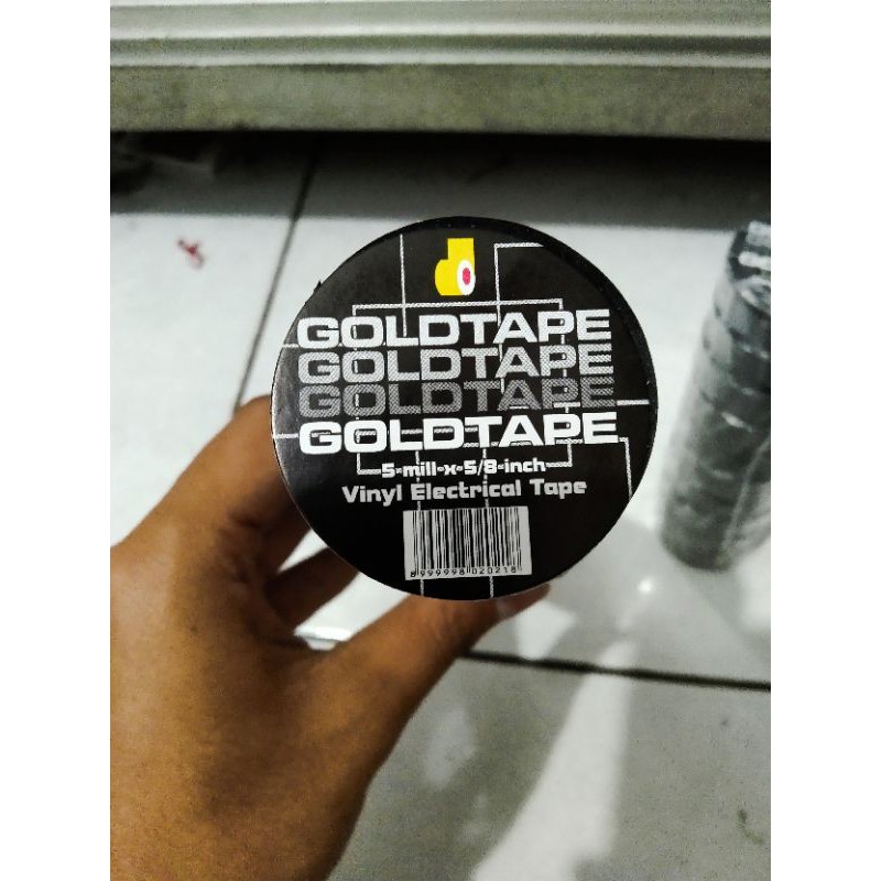 Solasi Kabel Goldtape lakban hitam 5 mil)5,8 inch Vinyl