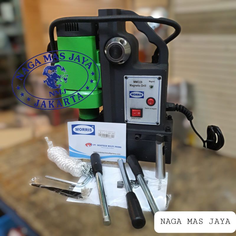 MESIN BOR MAGNET MORRIS 28MM MMD28 / MAGNETIC DRILL MORRIS 28 MM / BOR MAGNET MORRIS MMD28 28MM