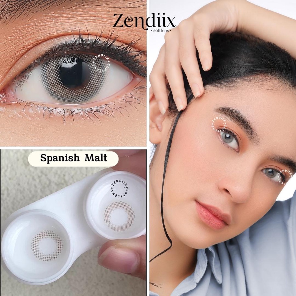 Softlens SPANISH Warna MALT GREY 14.4mm Normal Minus