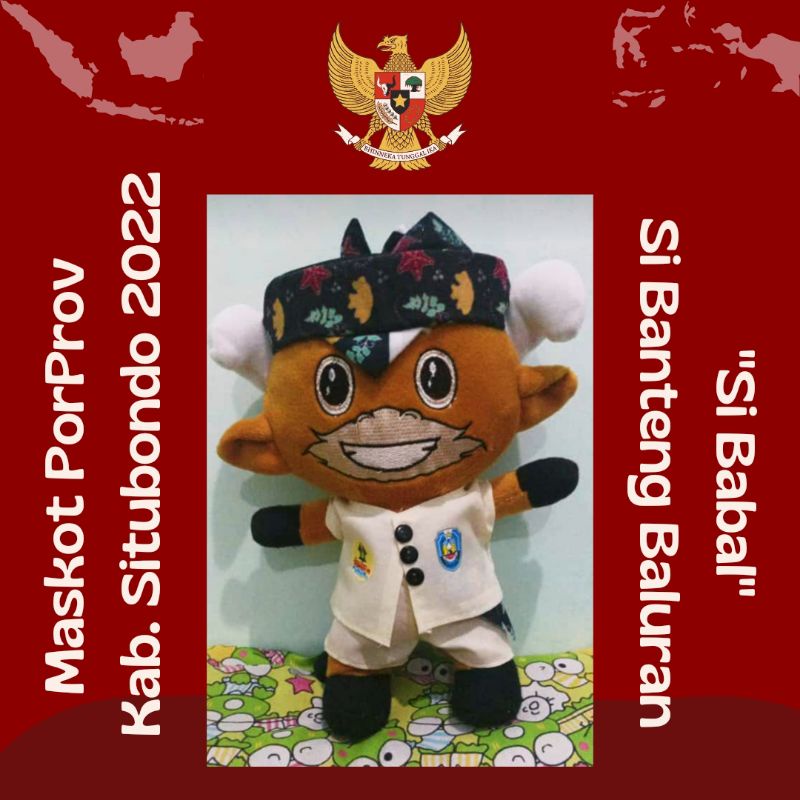 Boneka Maskot Si Babal Si Banteng Baluran PorProv Kabupaten Situbondo 2020