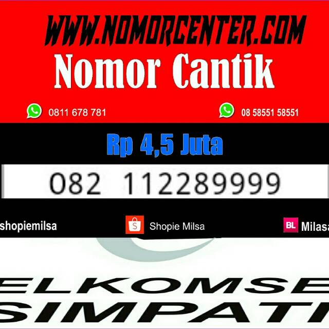 Nomer Cantik Simpati Seri Kuartet 9999 _ 082 112289999 Simple terbaik #NC2 28