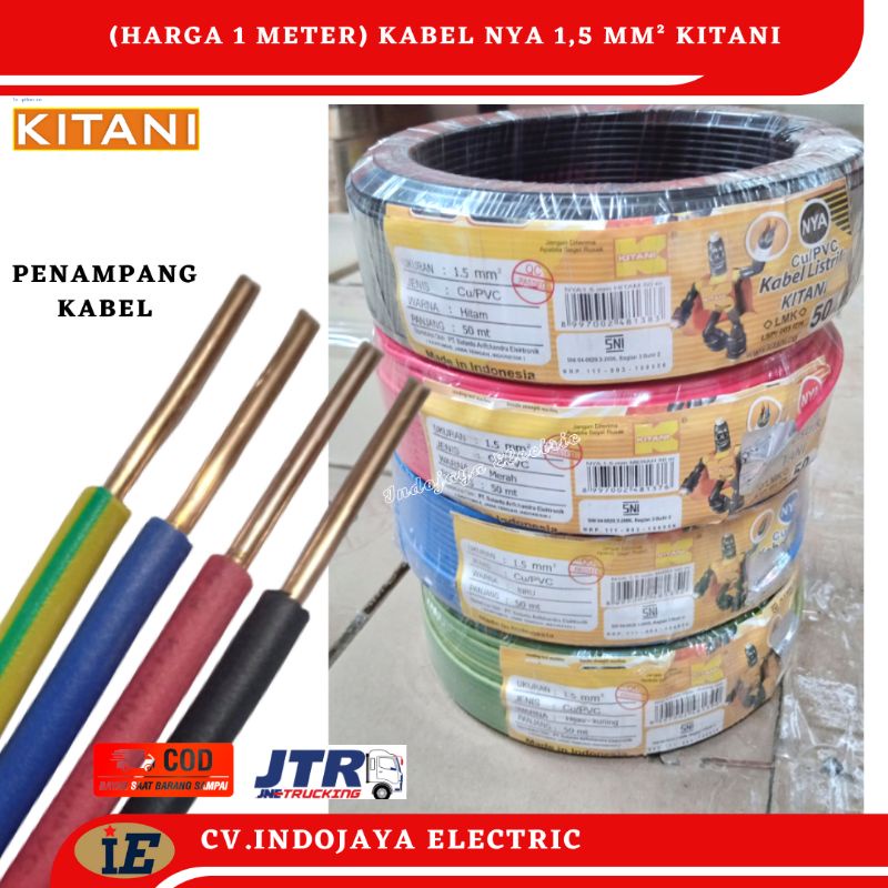 Kabel Nya 1,5mm² Kitani Kabel Listrik Kawat Harga meteran