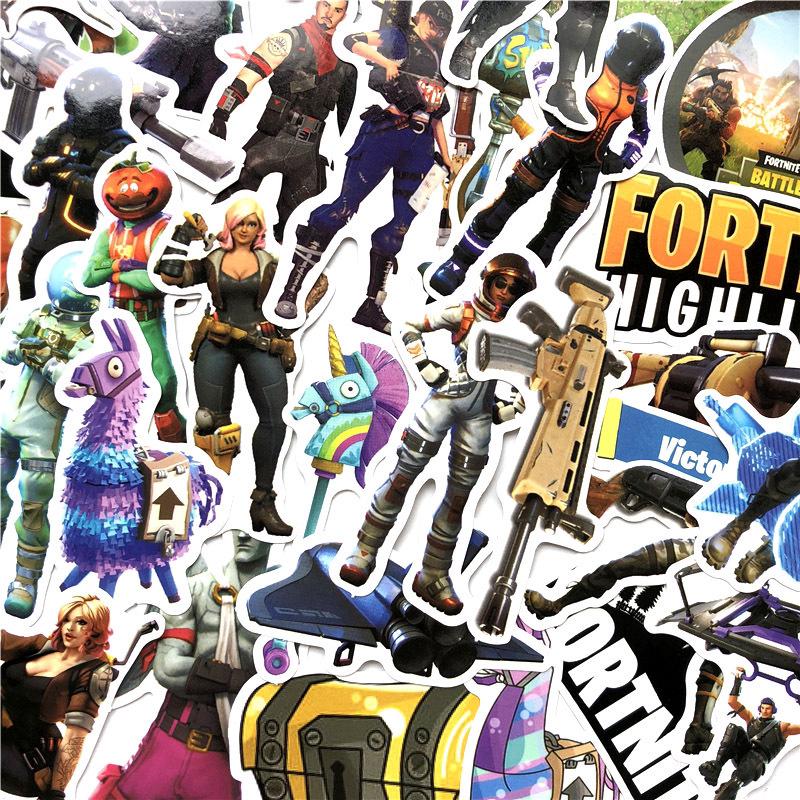 40Pcs Stiker  Aneka Karakter  Fortnite PUBG untuk Dekorasi 