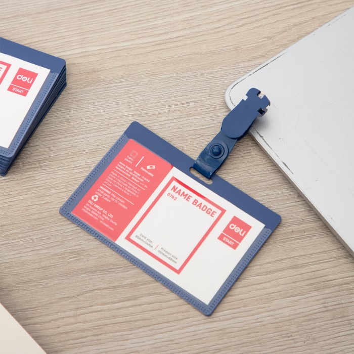 

Id Card - Deli Name Badge / Tag Nama Horizontal Isi 50Pcs 11068Mm E5742