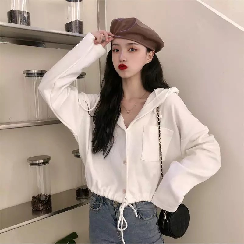 BEFAST - ZGW OOTD Sweater Hoodie KIRNA / Hodie Mona / Sweater Casual Wanita / Atasan Lengan Panjang / Pakaian Wanita Remaja Kekinian / Sweater Crop Polos / Terlaris / OOTD Wanita Ala Korean style / Termurah