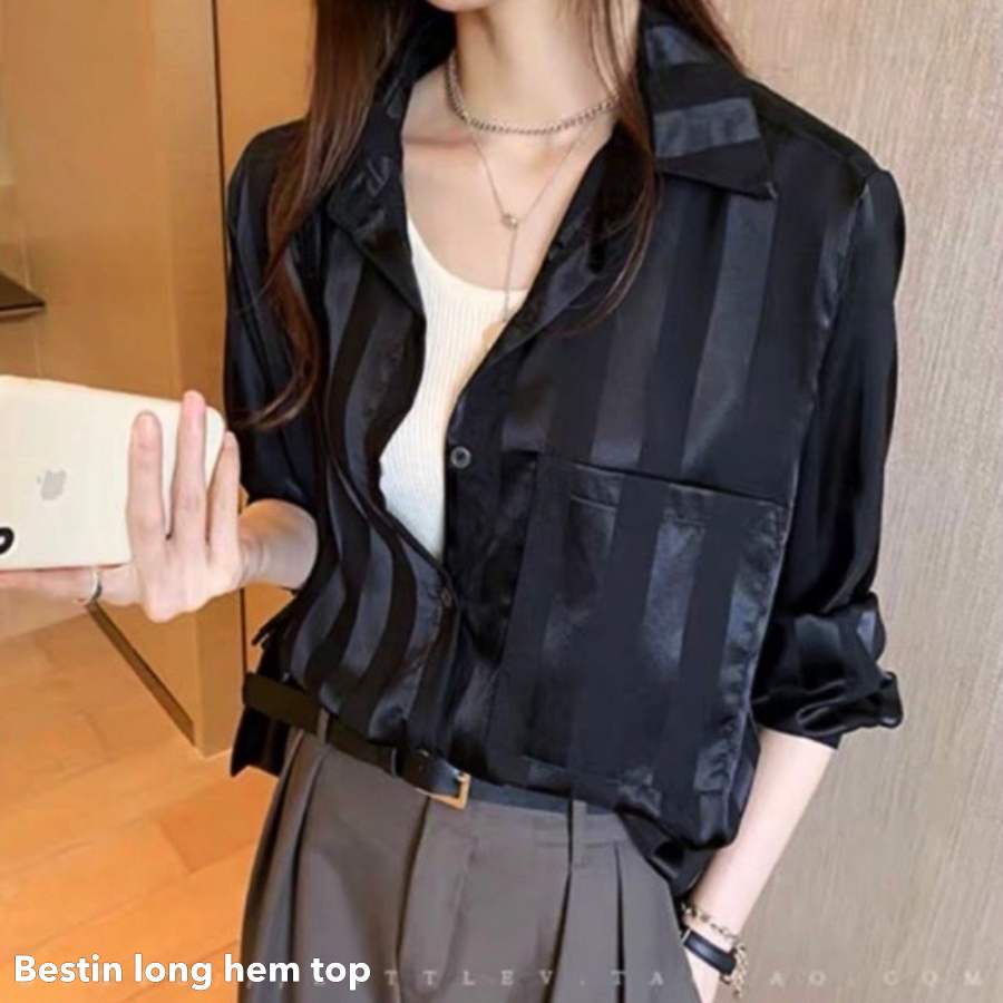 Bestin long hem top - Thejanclothes