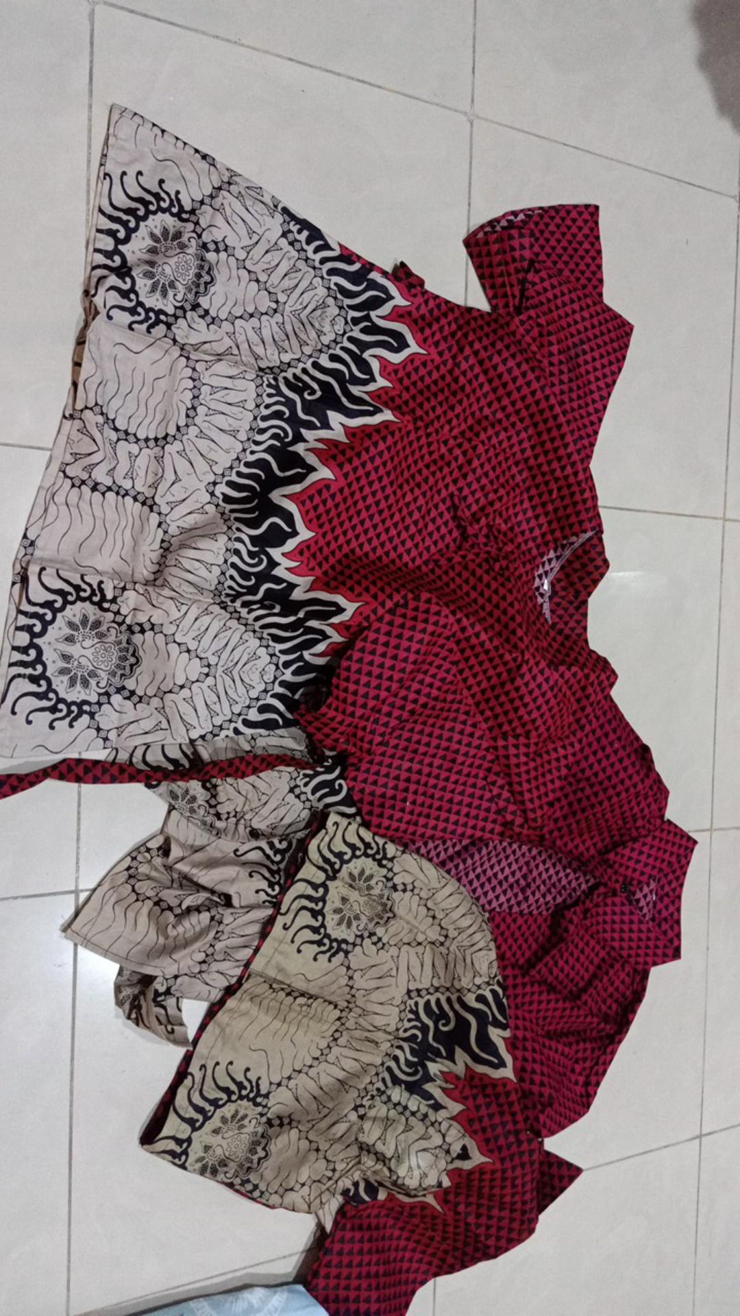 Maura Couple Sania Ruffle Batik Couple Keluarga Motif Mowoabang