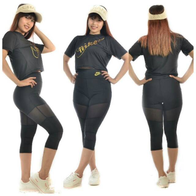 SETELAN NIKE LEGGING TILE BAJU ZUMBA GYM AEROBIC SENAM SETELAN NIKE LEGGING TILE BAJU ZUMBA GYM AEROBIC SENAM
