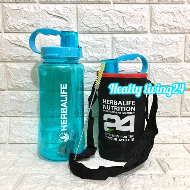 Botol Minum HERBALIFE model Singapore 1 Liter dan 1,5 Liter [ BIRU ]
