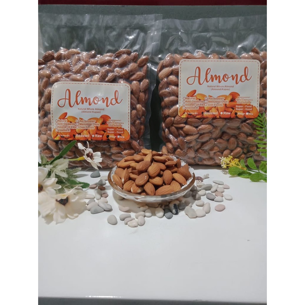 

Kacang Almond Kupas Panggang Original 500gr