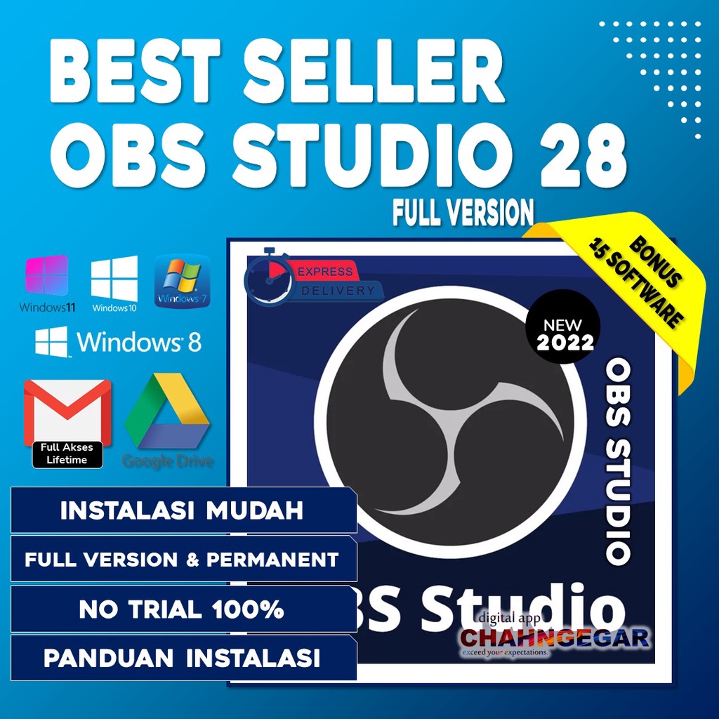 Software OBS Studio 28 versi 2022 Full version Aplikasi Perekam Layar Dan Live Streaming