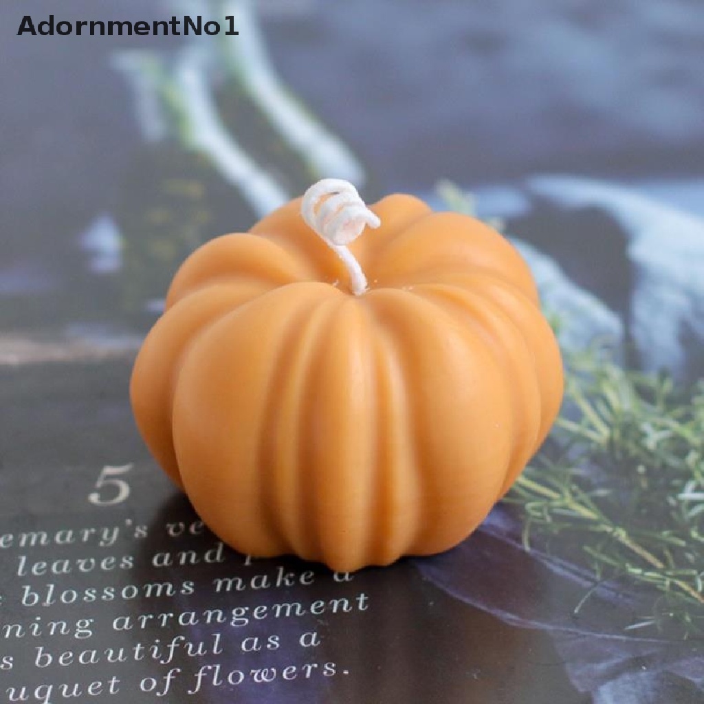 (AdornmentNo1) Cetakan Lilin Mini Bentuk Labu Halloween Bahan Silikon Untuk Dekorasi Rumah