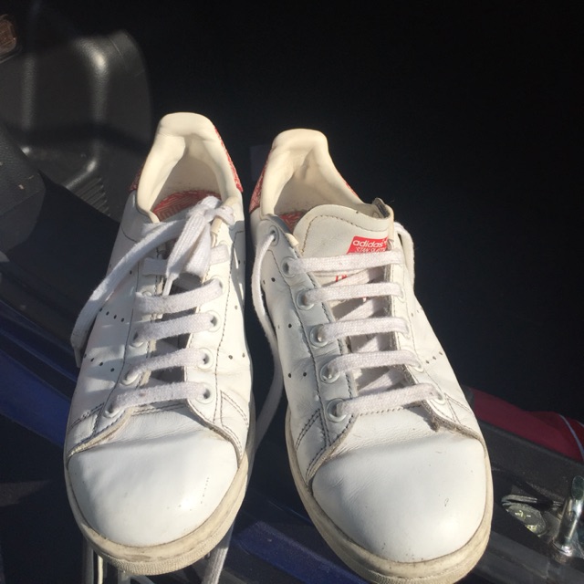 Sepatu Adidas stan smith original canada (putih-merah) preloved