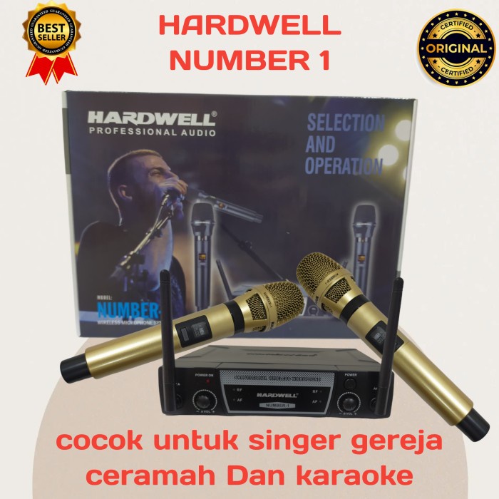 MICROPHONE MIC WIRELESS HARDWELL NUMBER 1 ORIGINAL