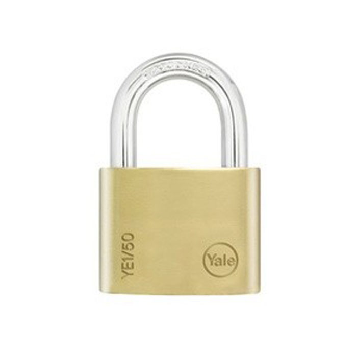 Yale YE1-50-126-1 Essential Solid Brass Padlock 50mm Gembok