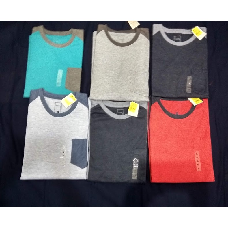 Kaos T zone  Raglan Polos  Lengan Panjang T shirt Couple