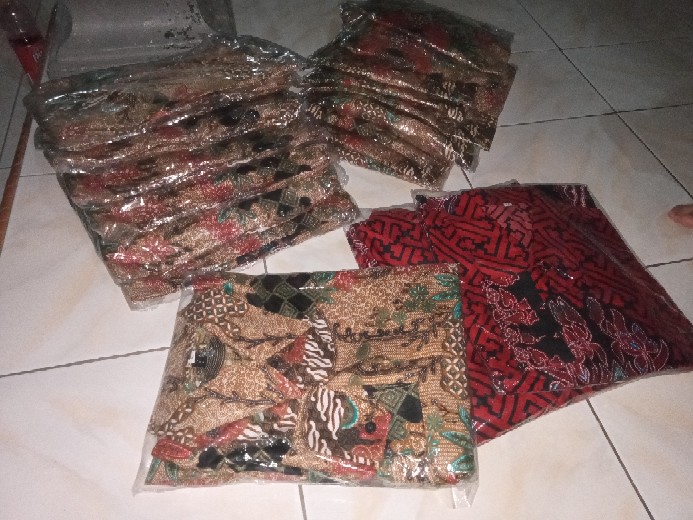 Promo Batik Couple Keluarga Sarimbit Sania Ruffle Batik Ori Ndoro Jowi Motif Toples